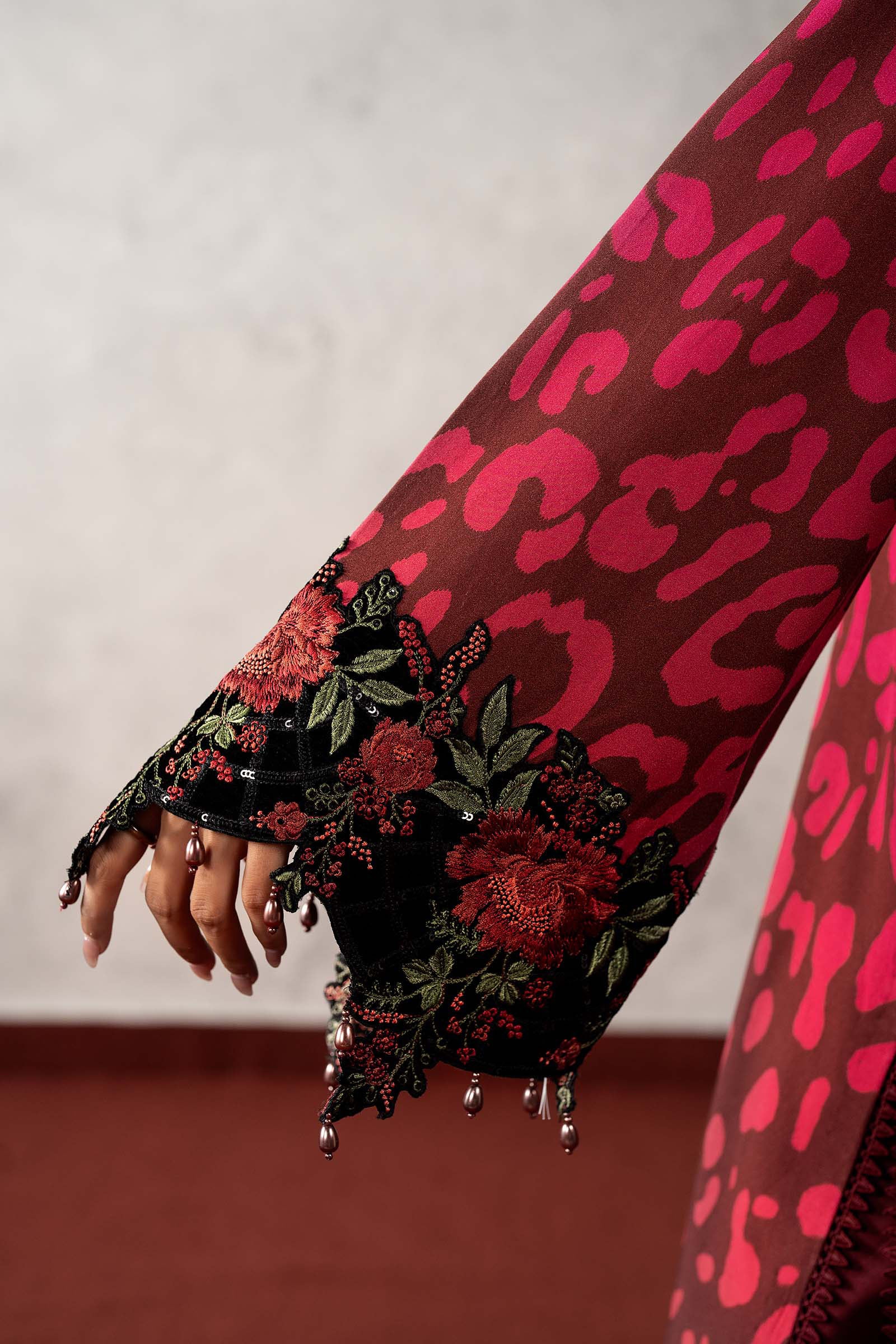 3 Piece Embroidered Linen Suit