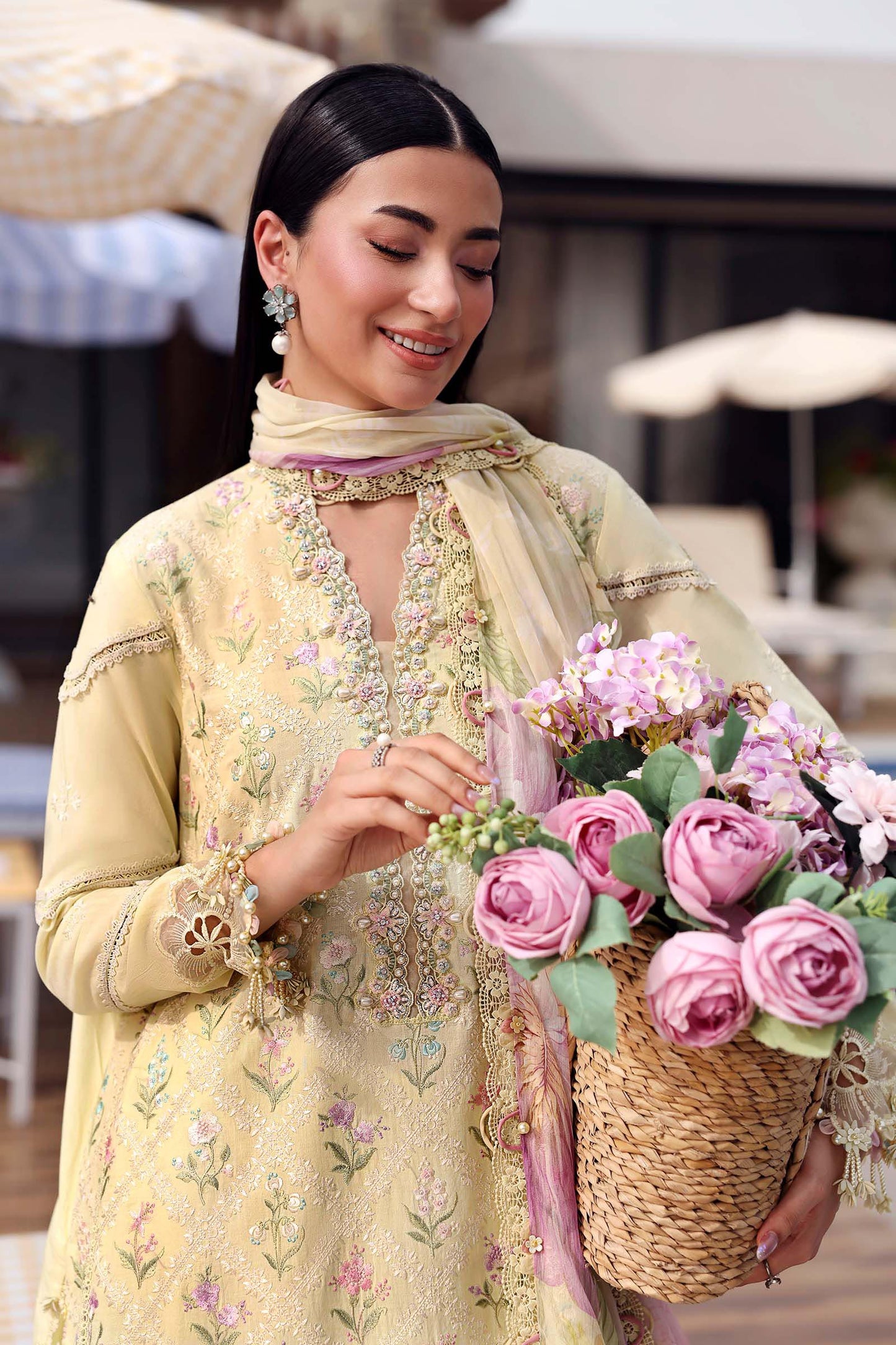 3 Piece Unstitched Embroidered Lawn Suit