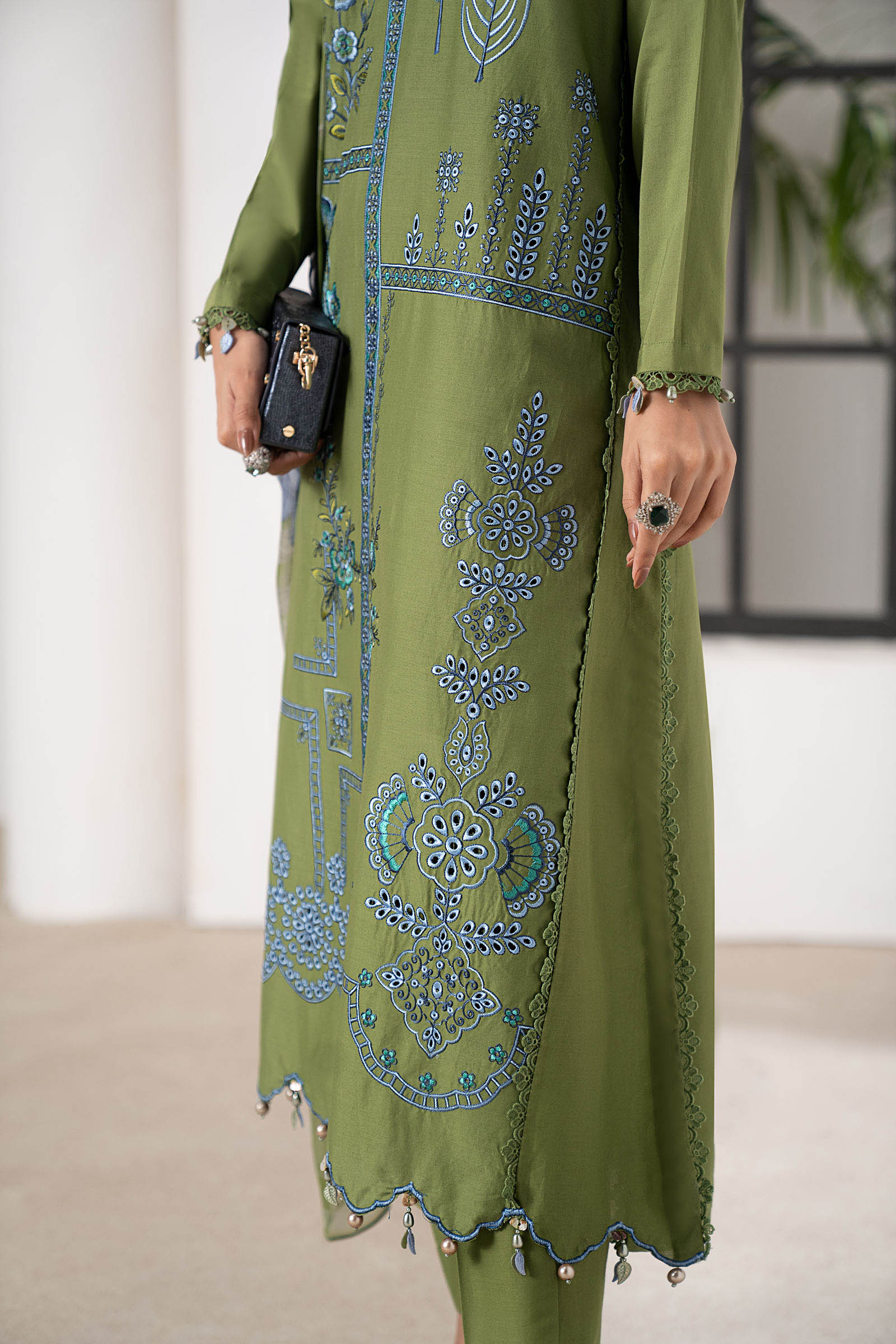 3 Piece Embroidered Cambric Suit