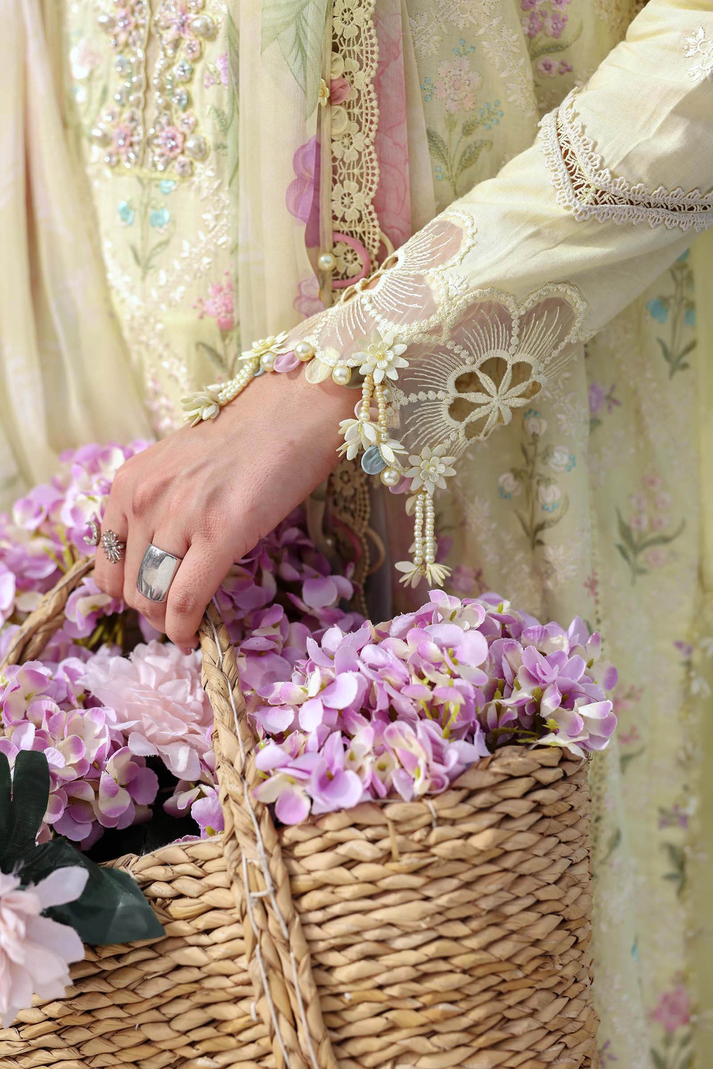 3 Piece Unstitched Embroidered Lawn Suit