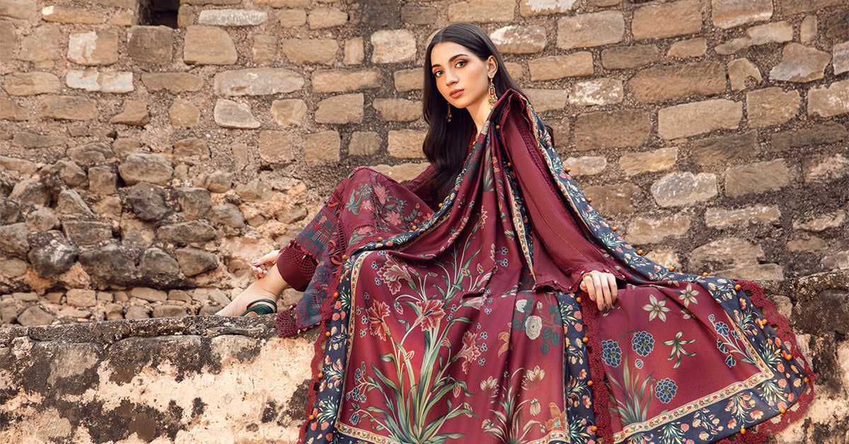 3 Piece Unstitched Printed Linen Suit | MPT-2401-B