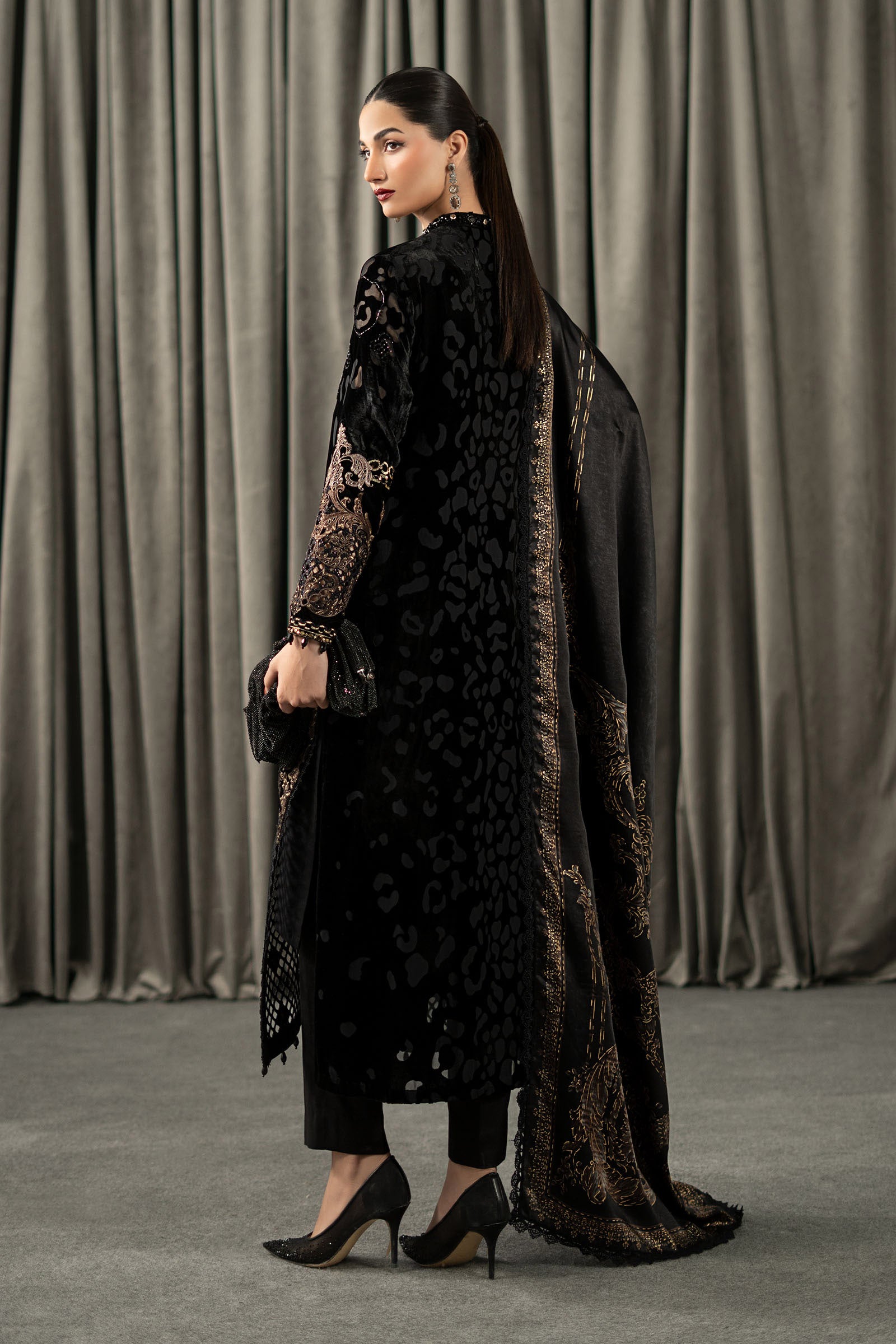 3 Piece Embroidered Palachi Suit