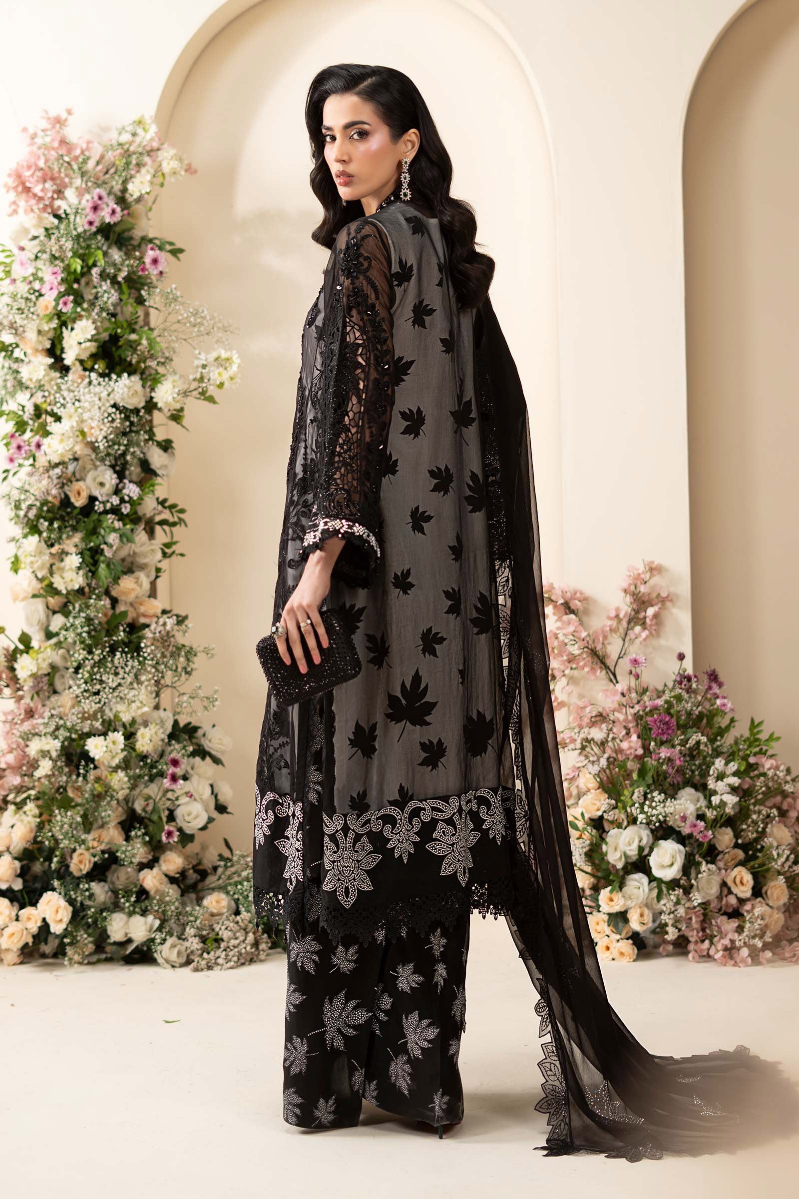3 Piece Embroidered Chiffon Suit