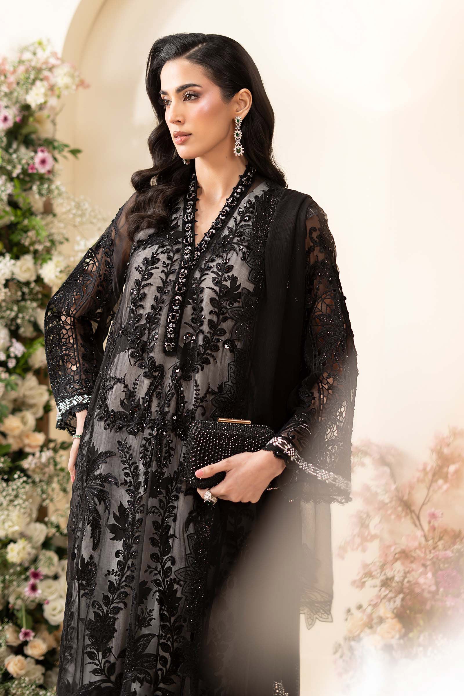 3 Piece Embroidered Chiffon Suit