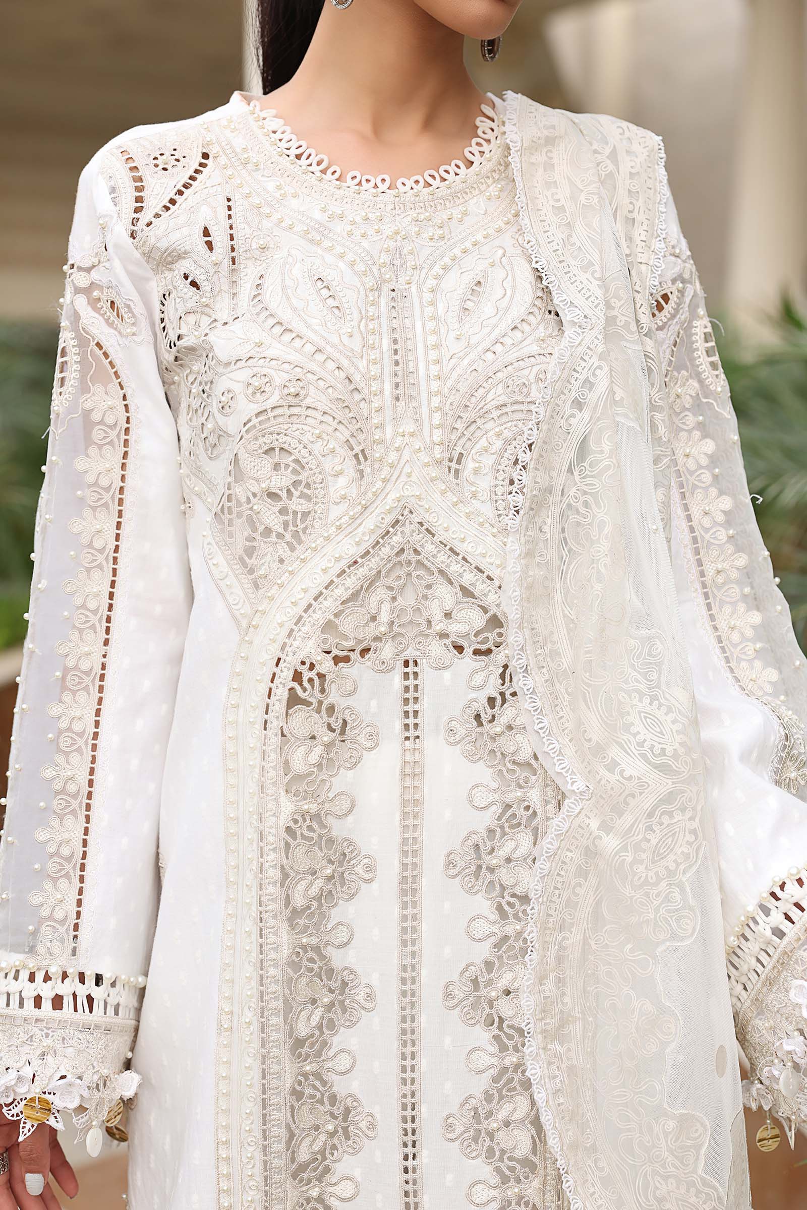 3 Piece Unstitched Embroidered Jacquard Lawn Suit