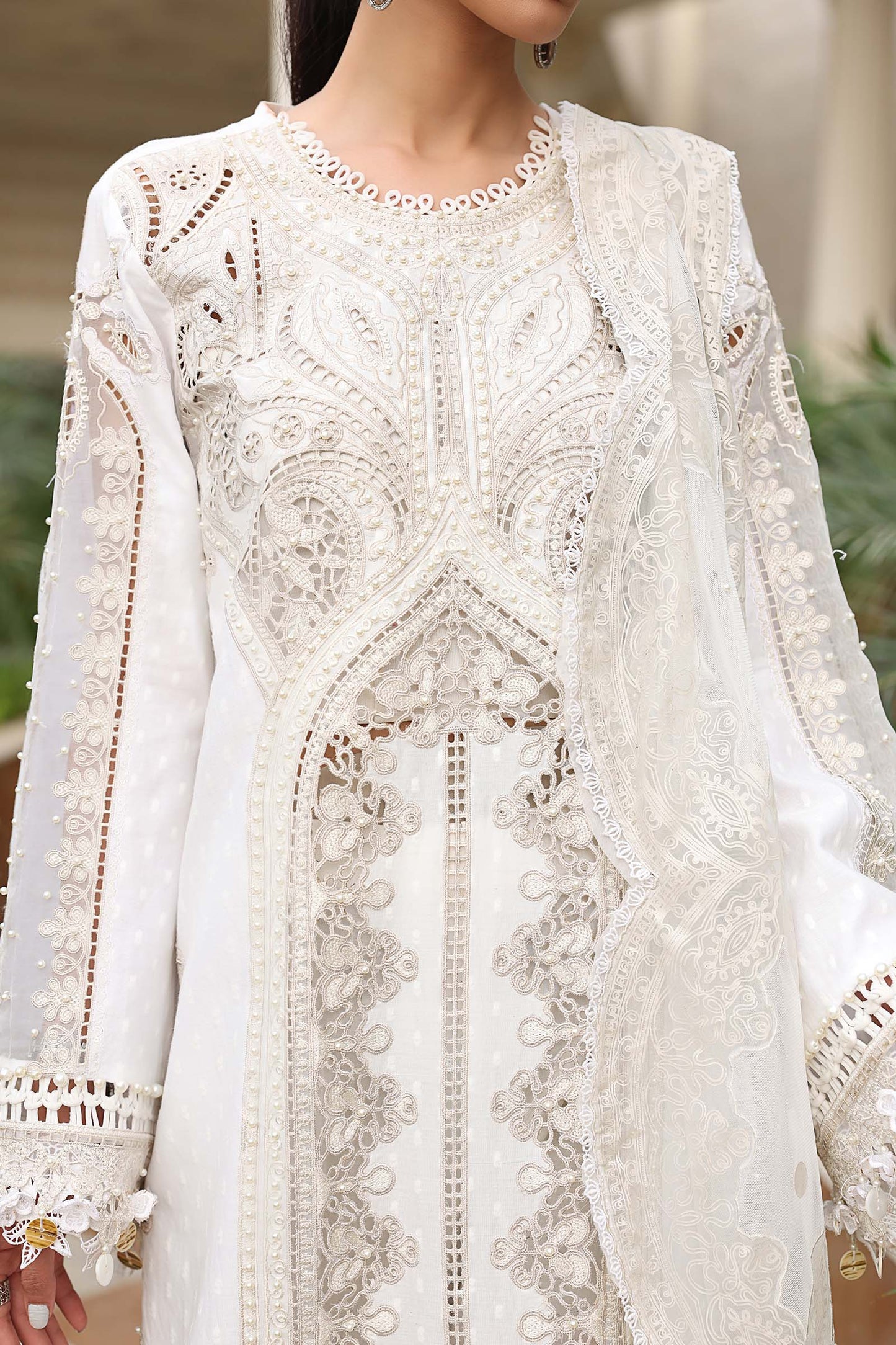 3 Piece Unstitched Embroidered Jacquard Lawn Suit