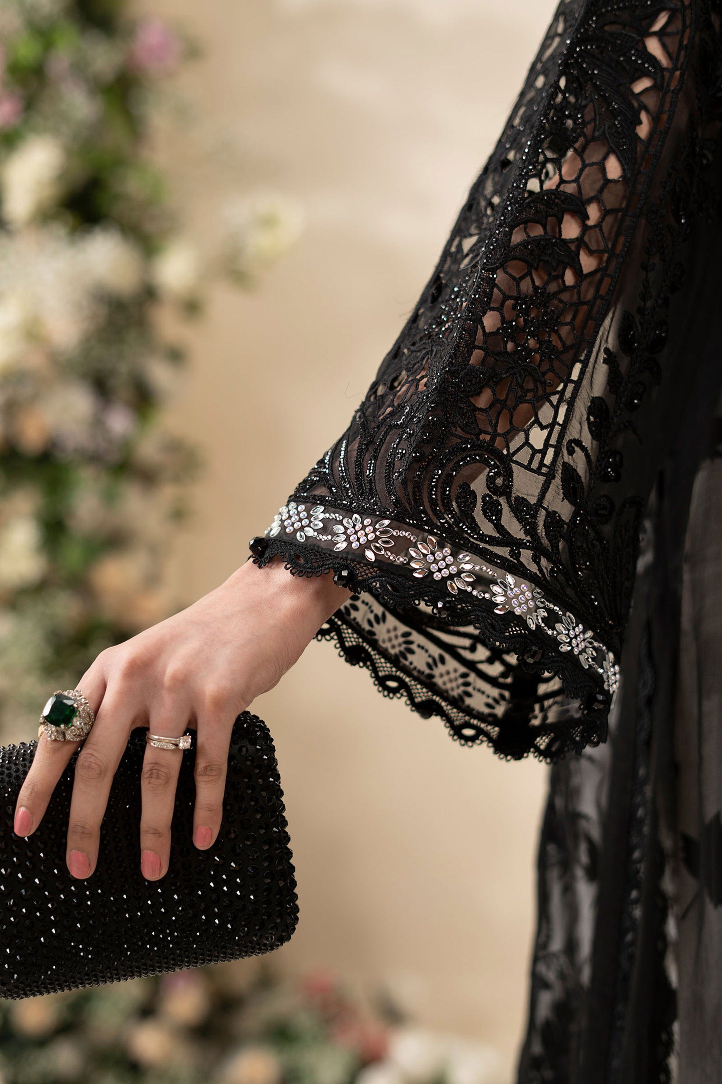 3 Piece Embroidered Chiffon Suit