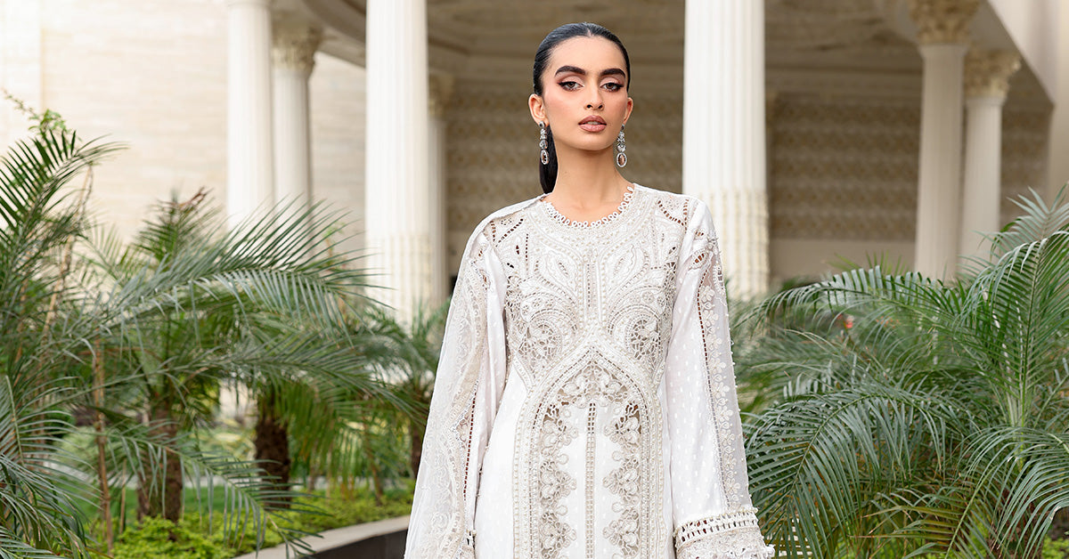 3 Piece Unstitched Embroidered Jacquard Lawn Suit