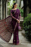 Unstitched Embroidered Chiffon Saree