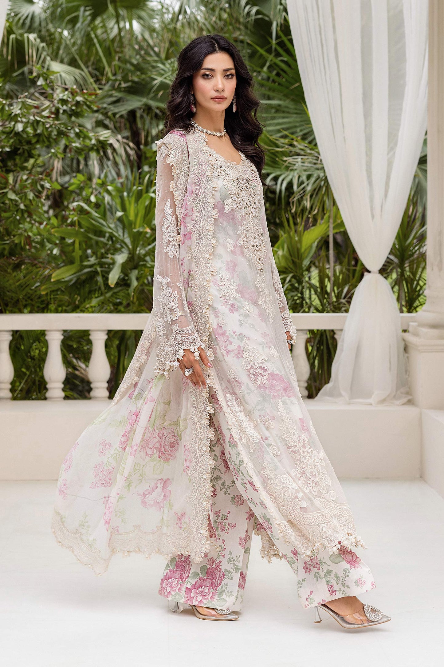 3 Piece Unstitched Embroidered Chiffon Suit | MPC-25-101