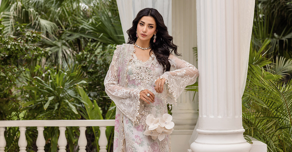 3 Piece Unstitched Embroidered Chiffon Suit | MPC-25-101