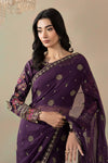 Embroidered Chiffon Saree