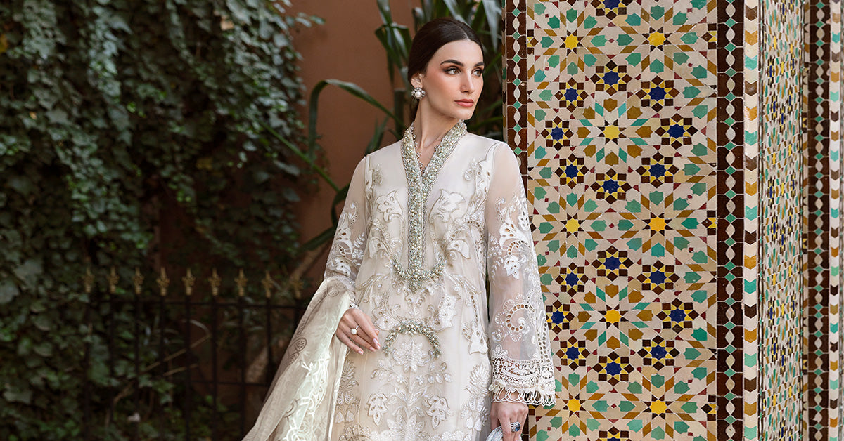 3 Piece Unstitched Embroidered Organza Suit | D-2506-A