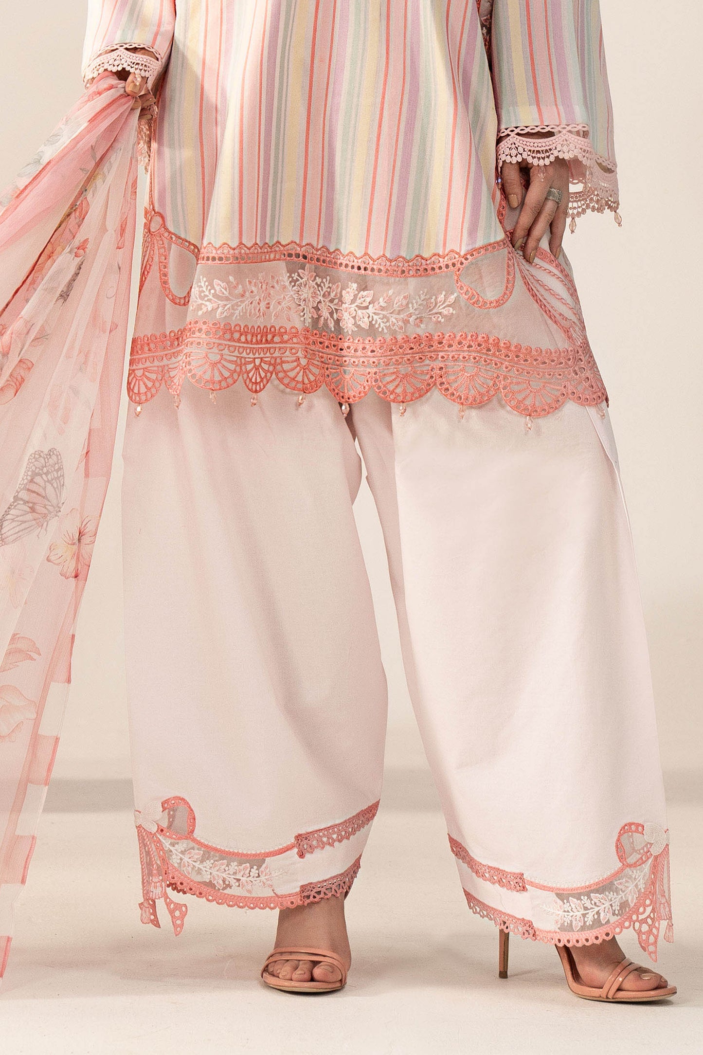3 Piece Embroidered Jacquard Suit