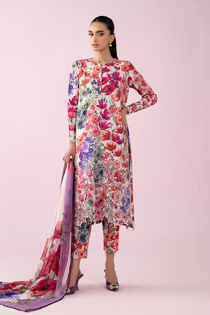 Maria B 3 Piece Embroidered Lawn Suit, view 1