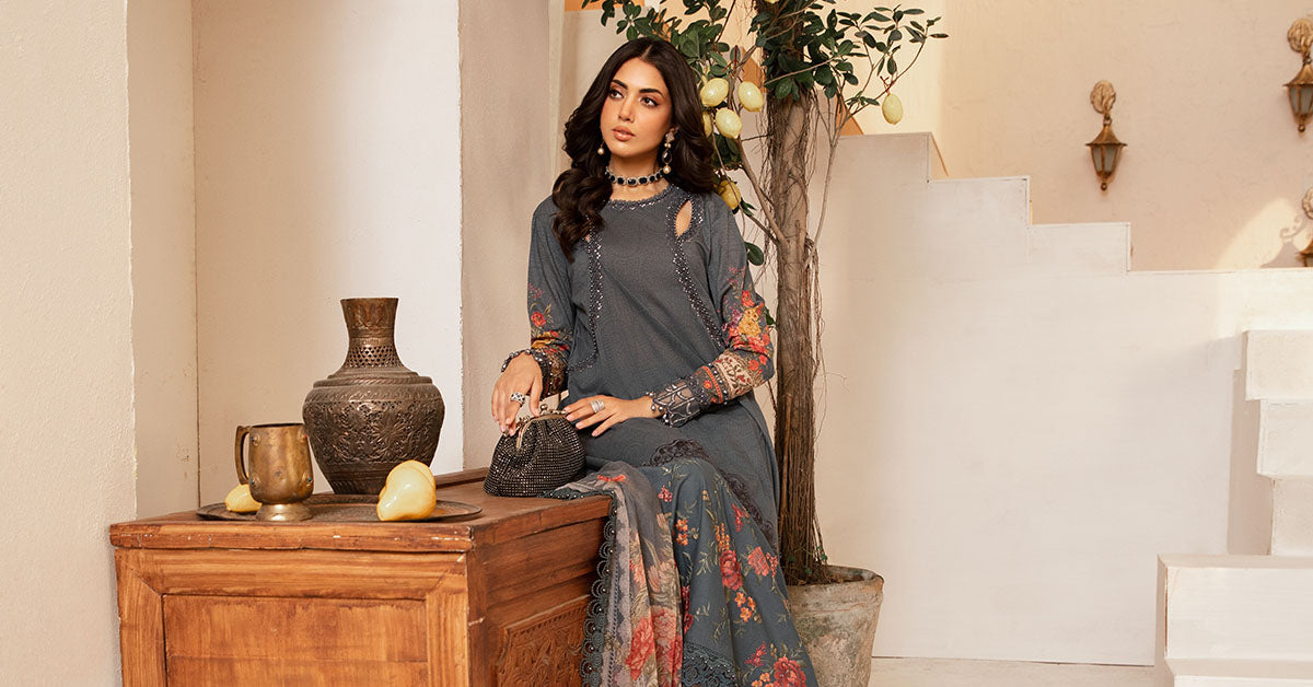 3 Piece Unstitched Printed Suit | MPT-2202-B