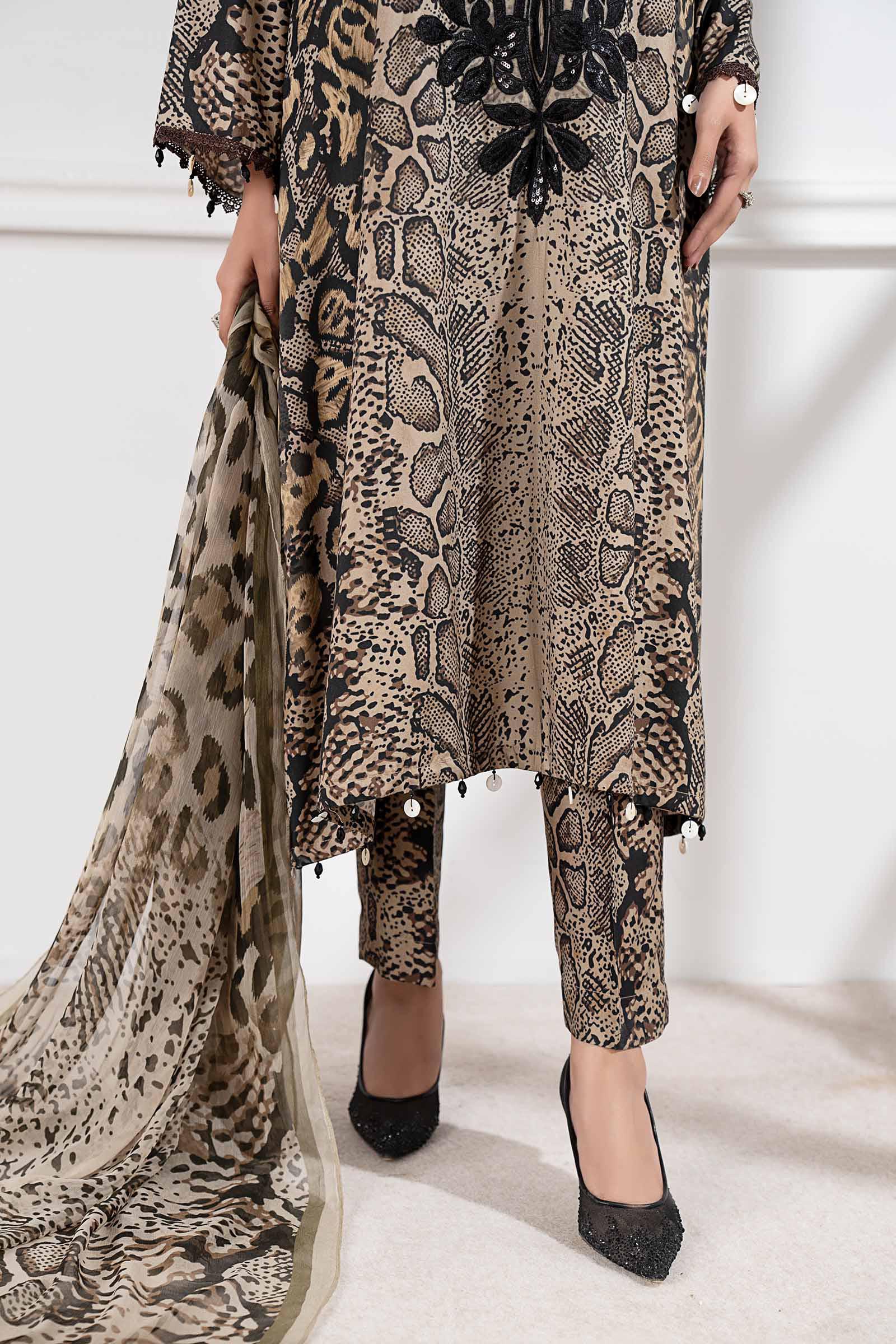 3 Piece Embroidered Linen Suit