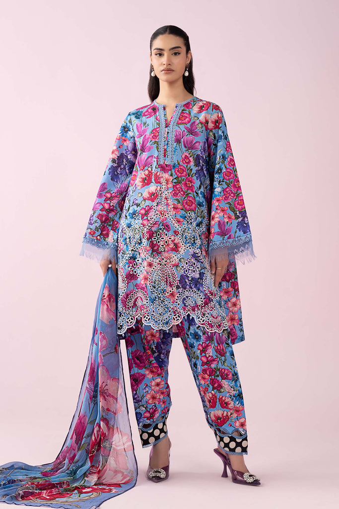 Maria B 3 Piece Embroidered Lawn Suit, view 1