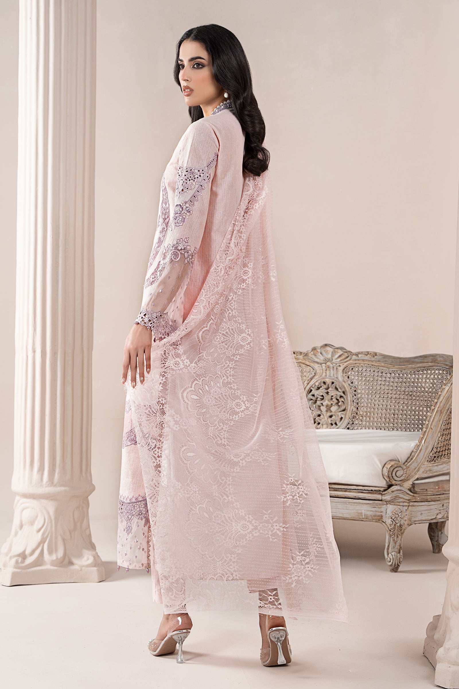 3 Piece Embroidered Jacquard Lawn Suit | ELS-25-02