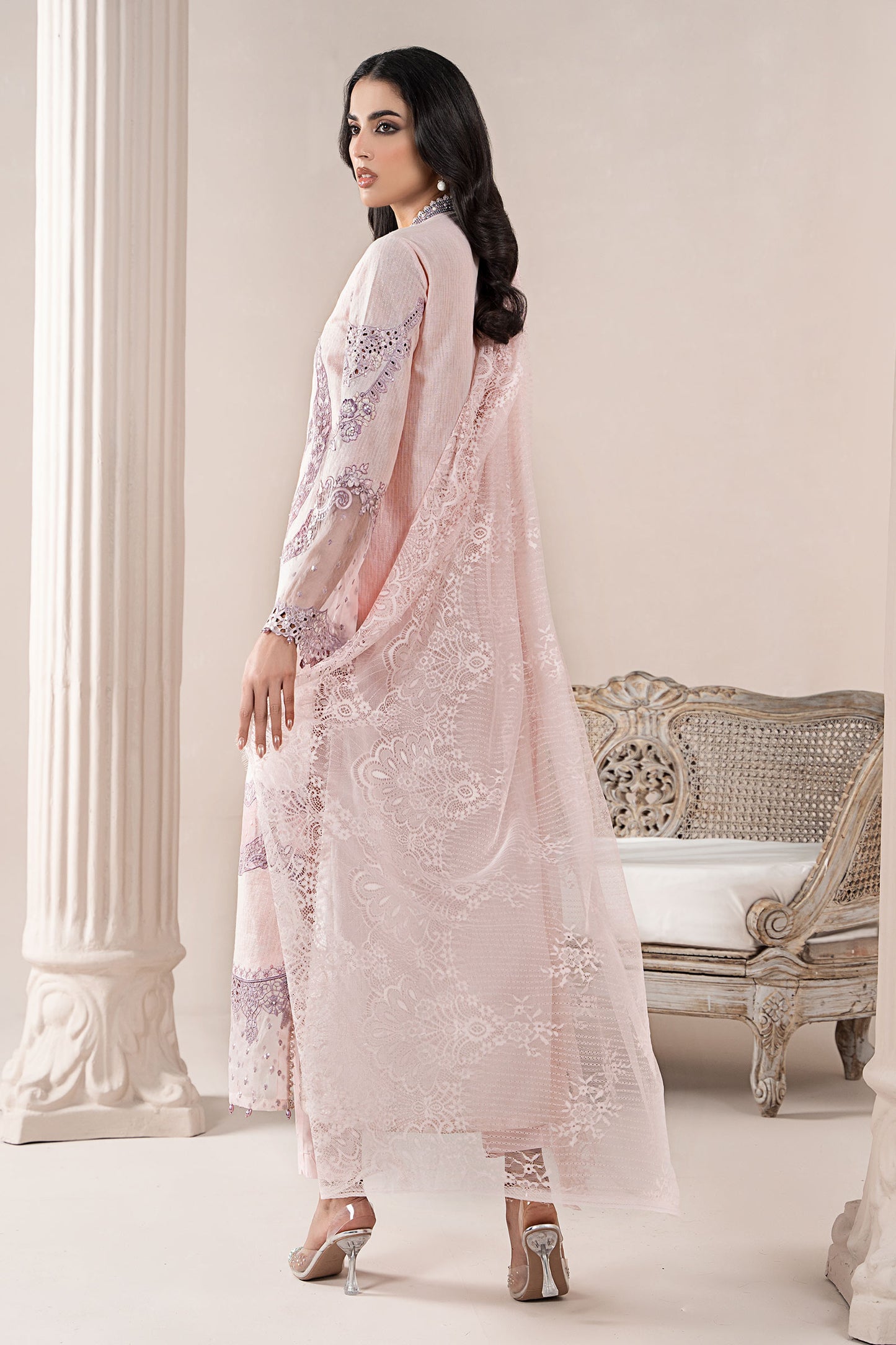 3 Piece Embroidered Jacquard Lawn Suit | ELS-25-02