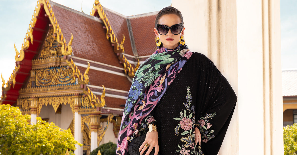 3 Piece Unstitched Embroidered Twill Linen Suit