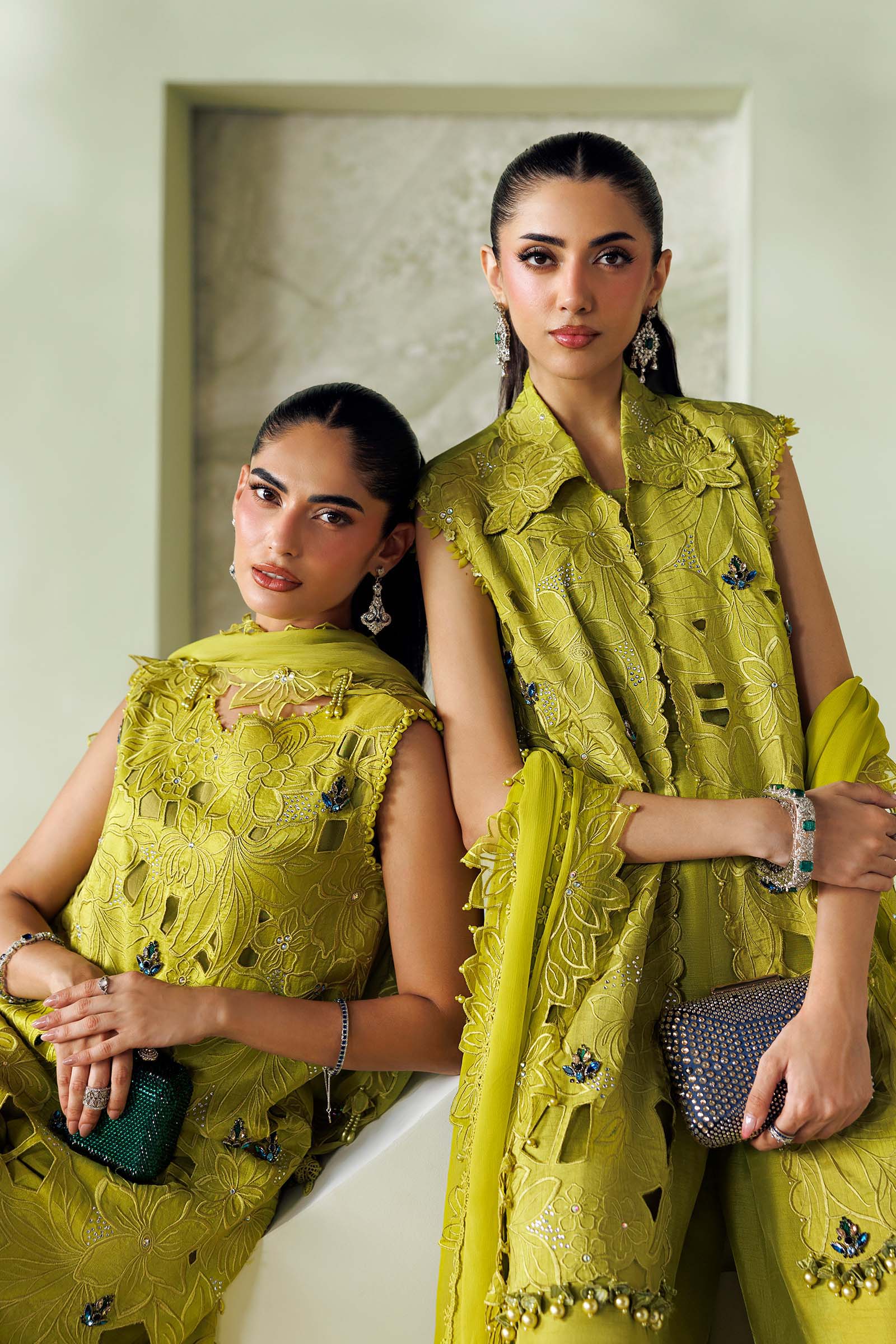 3 Piece Unstitched Embroidered Bemberg Raw Silk Suit