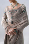 Unstitched Embroidered Chiffon Saree