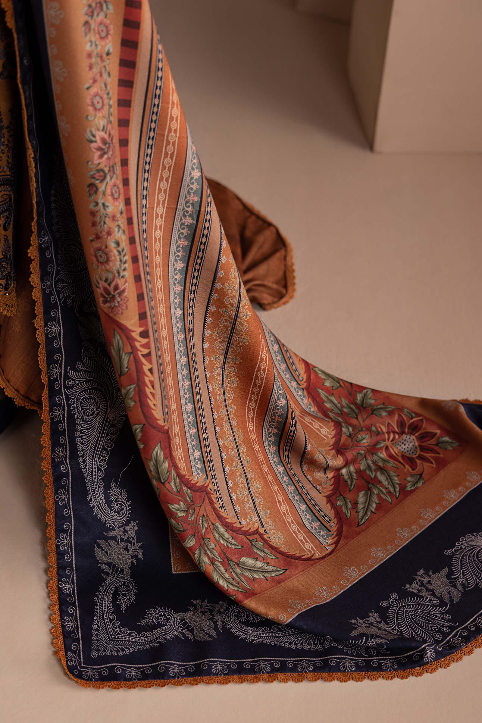 3 Piece Embroidered Twill Linen Suit