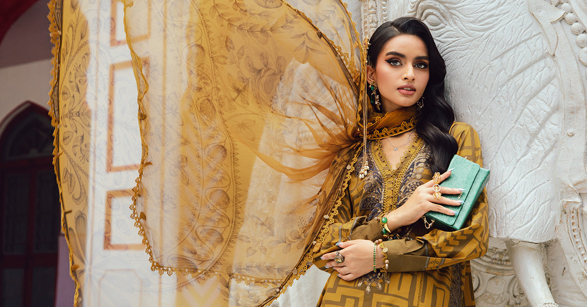 3 Piece Unstitched Embroidered Cambric Suit | MPT-2703-A