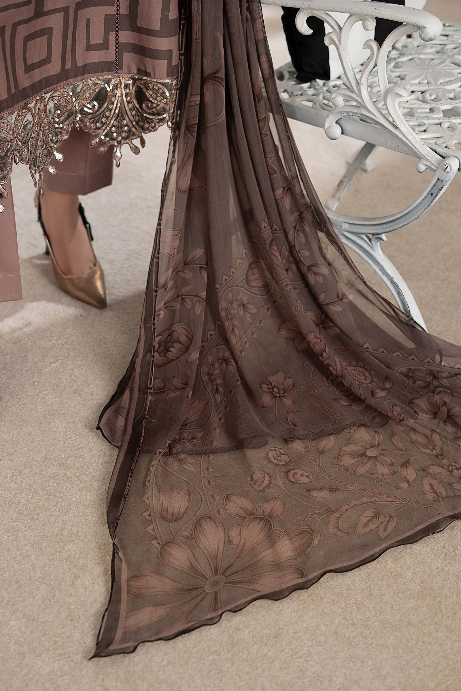 3 Piece Embroidered Cambric Suit