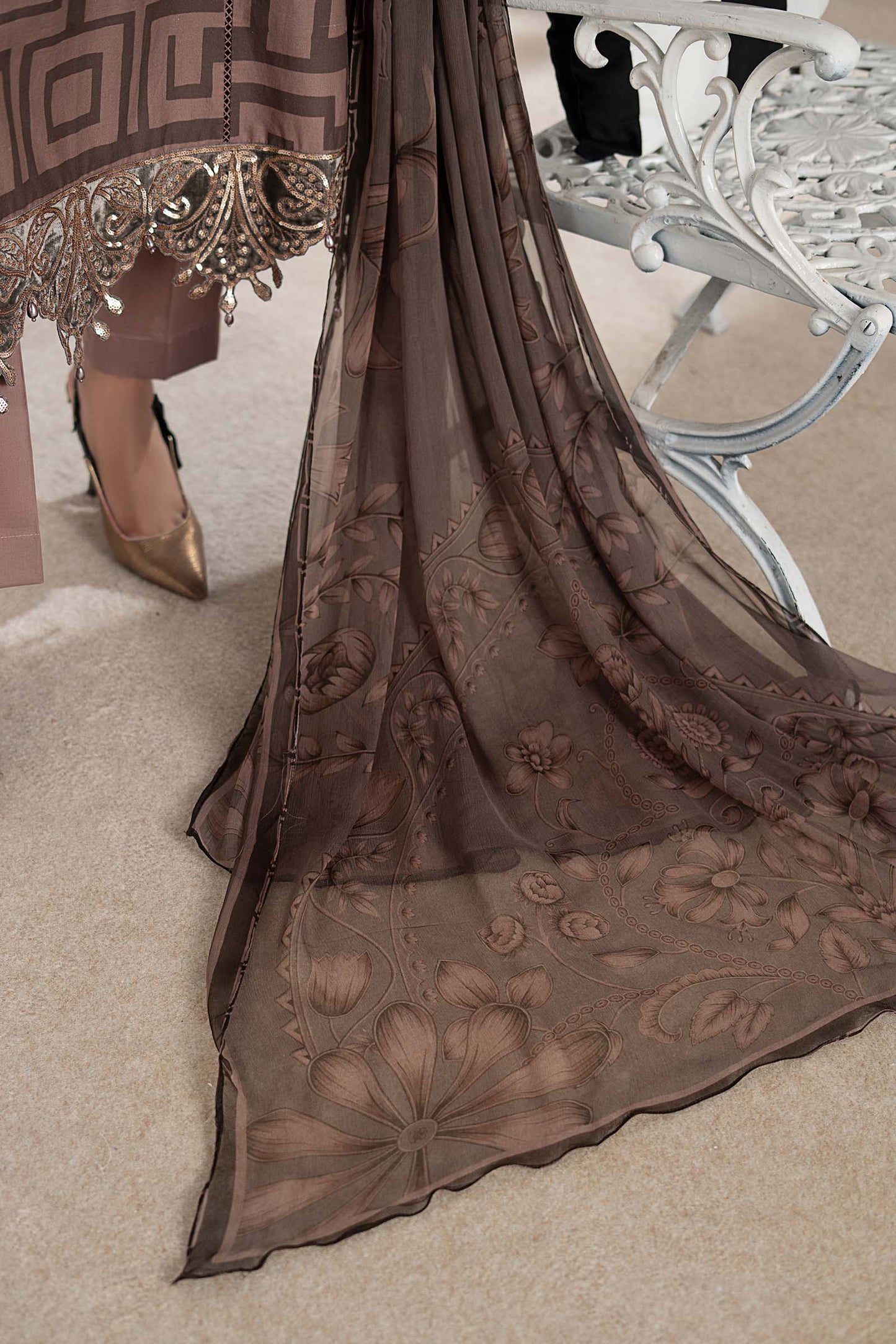 3 Piece Embroidered Cambric Suit