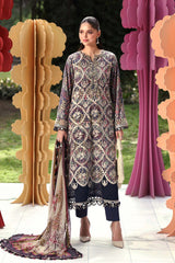 3 Piece Unstitched Embroidered Lawn Suit - View 1
