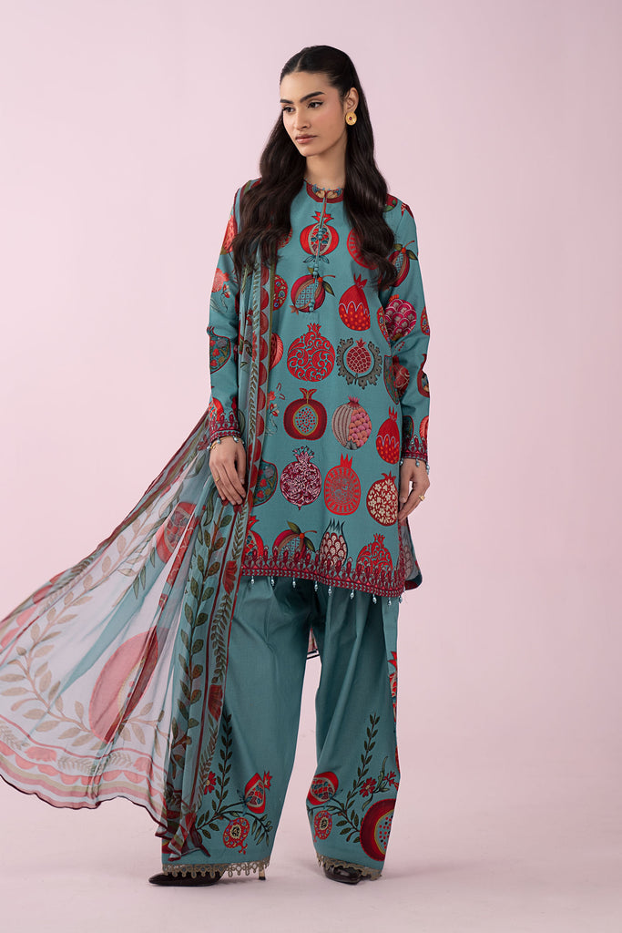 Maria B 3 Piece Embroidered Lawn Suit, view 1