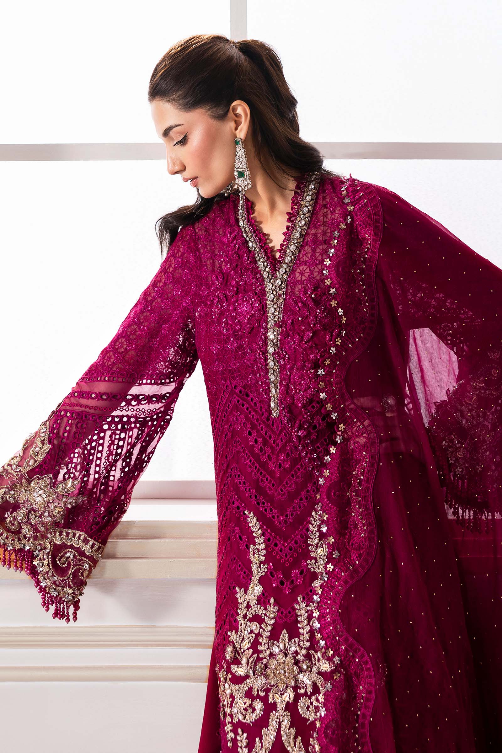 3 Piece Unstitched Embroidered Chiffon Suit | BD-3003
