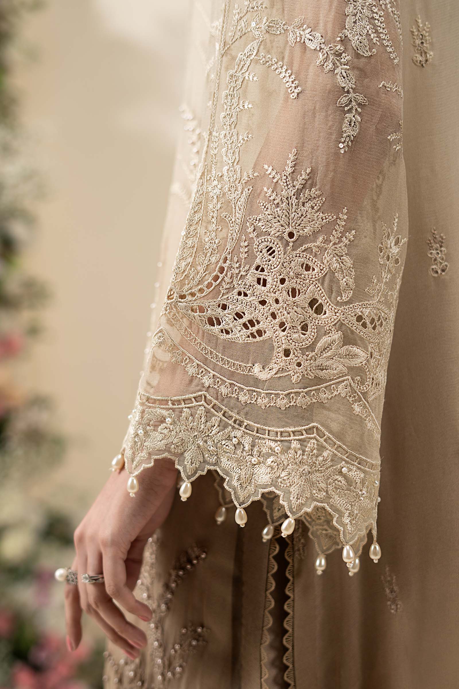 3 Piece Embroidered Chiffon Suit