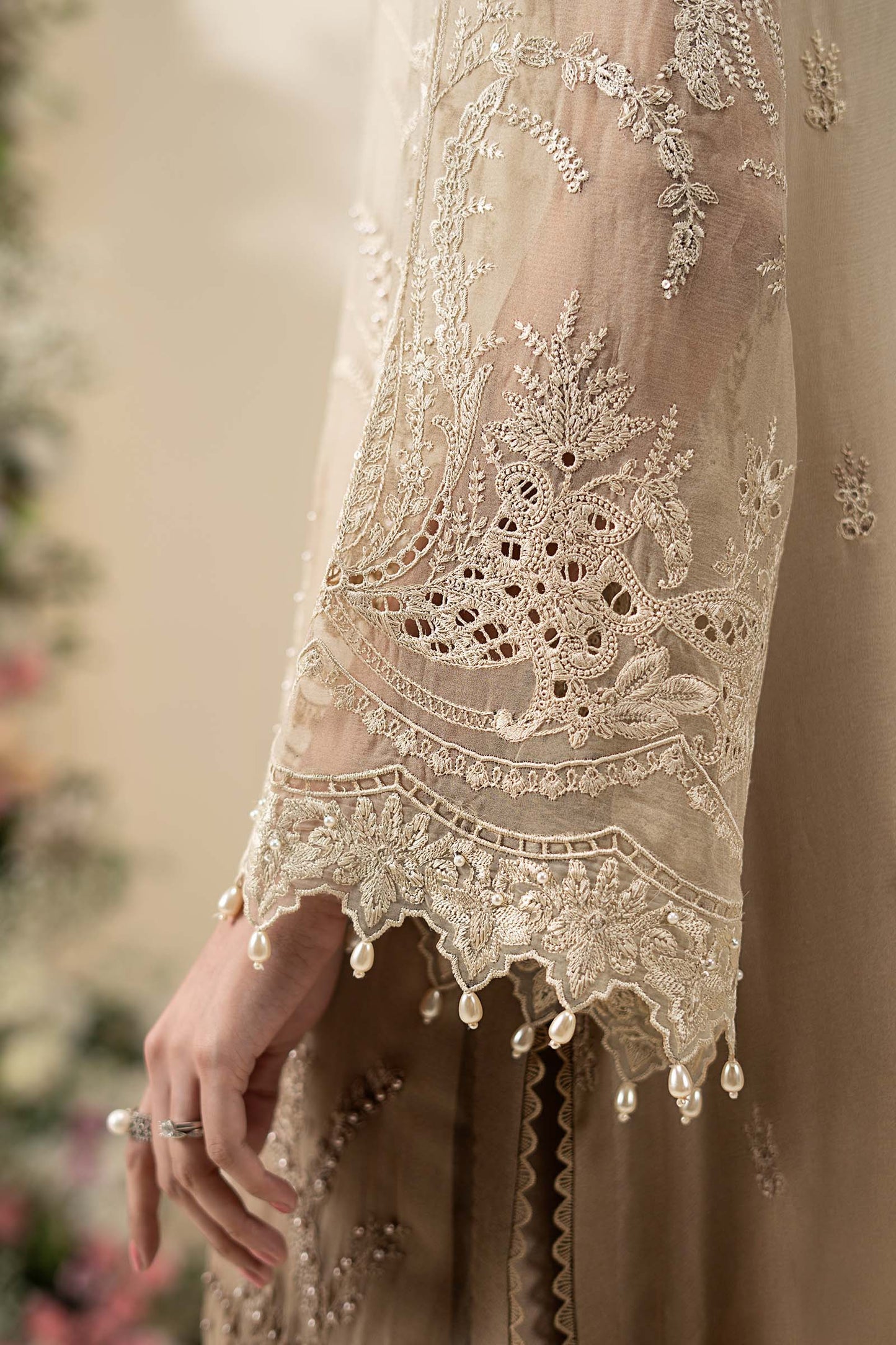 3 Piece Embroidered Chiffon Suit