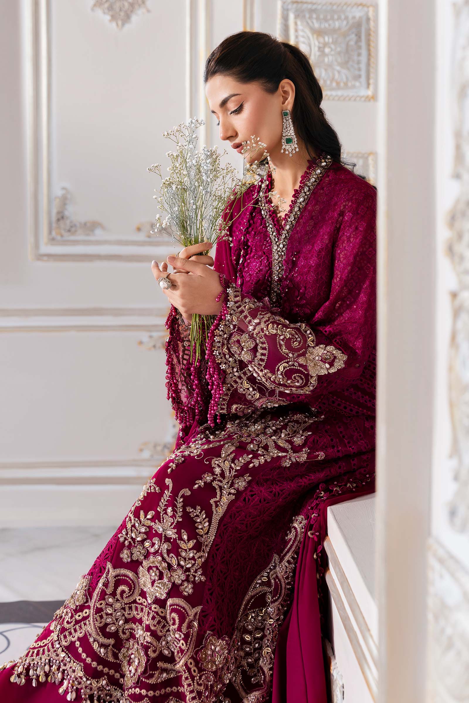 3 Piece Unstitched Embroidered Chiffon Suit | BD-3003