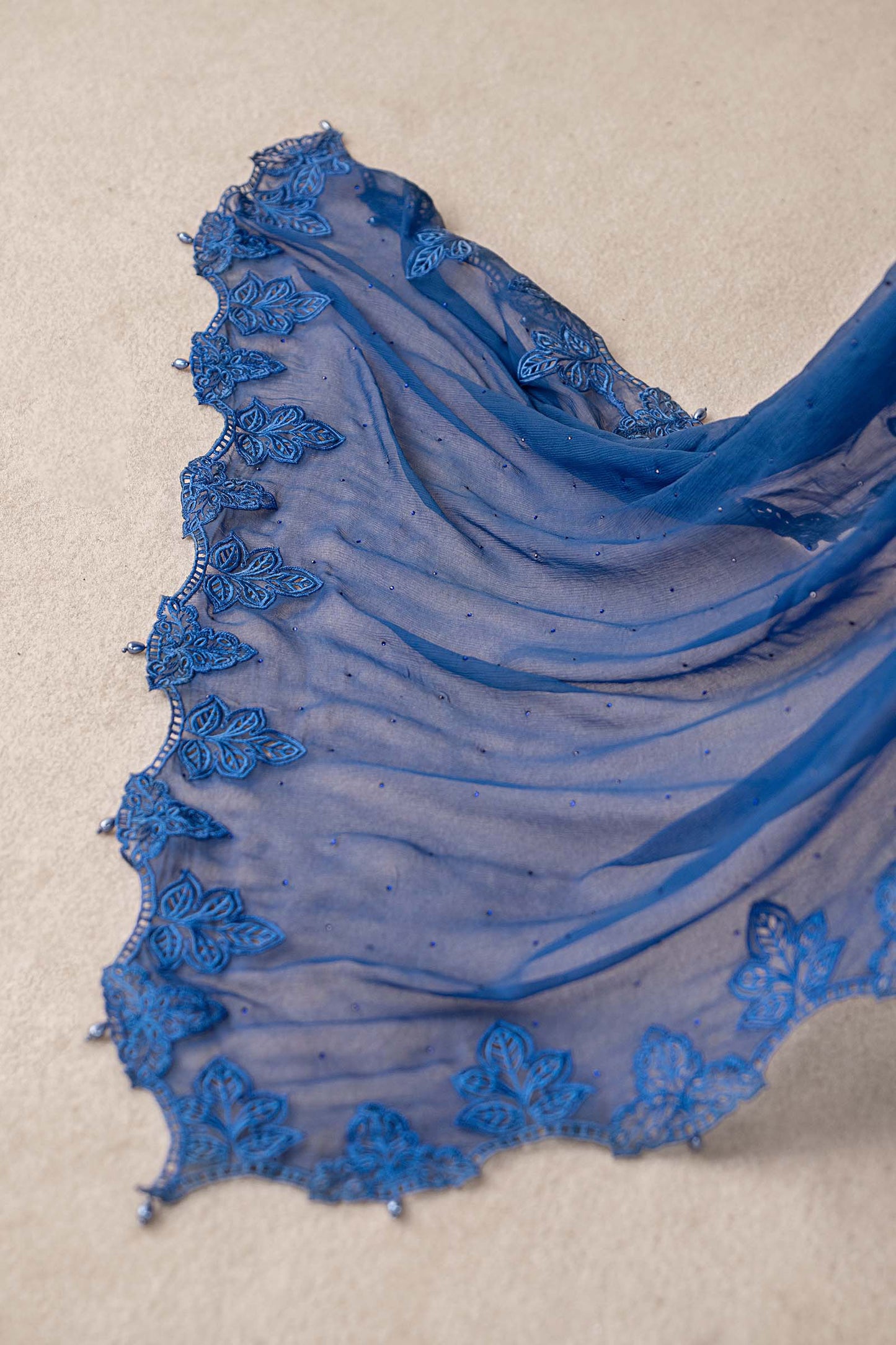 3 Piece Embroidered Chiffon Suit | MCS-25-103