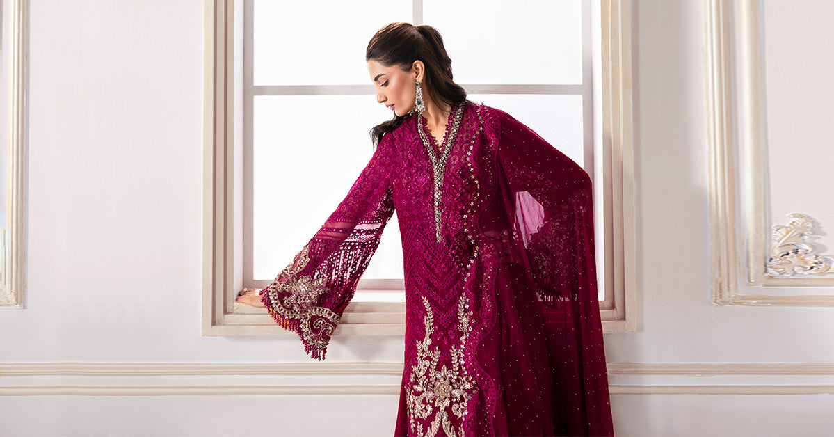 3 Piece Unstitched Embroidered Chiffon Suit | BD-3003