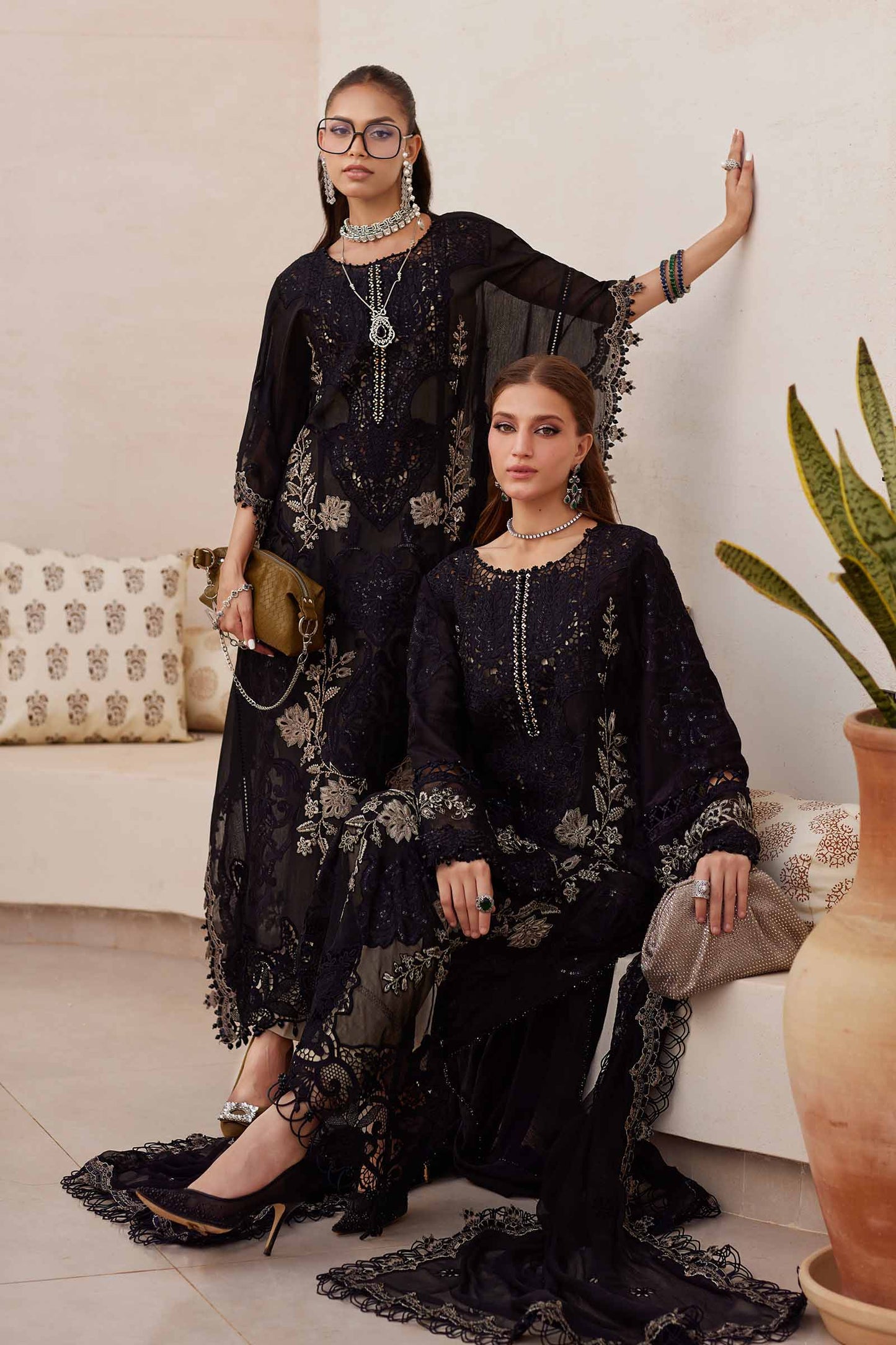 3 Piece Unstitched Embroidered Paper Cotton Suit | EID LAWN-25-03