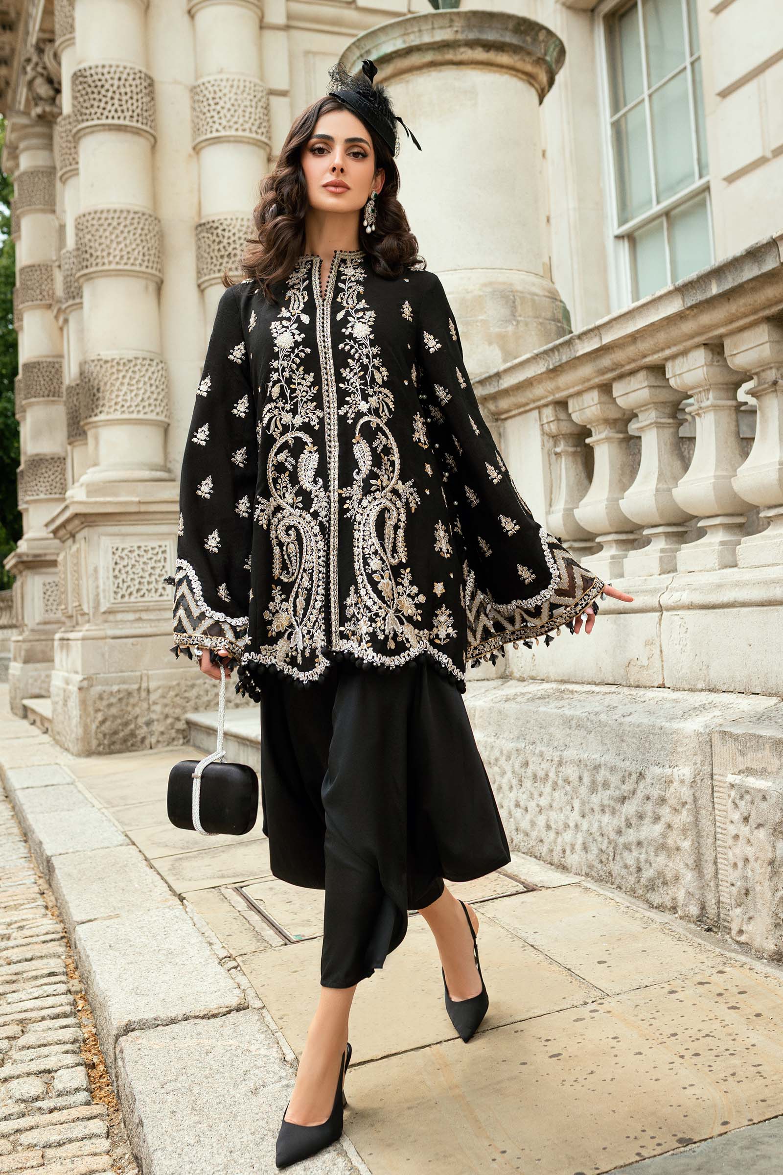 3 Piece Unstitched Embroidered Raw Silk Suit