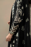 3 Piece Embroidered Raw Silk Suit