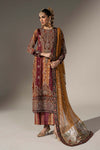3 Piece Embroidered Raw Silk Suit