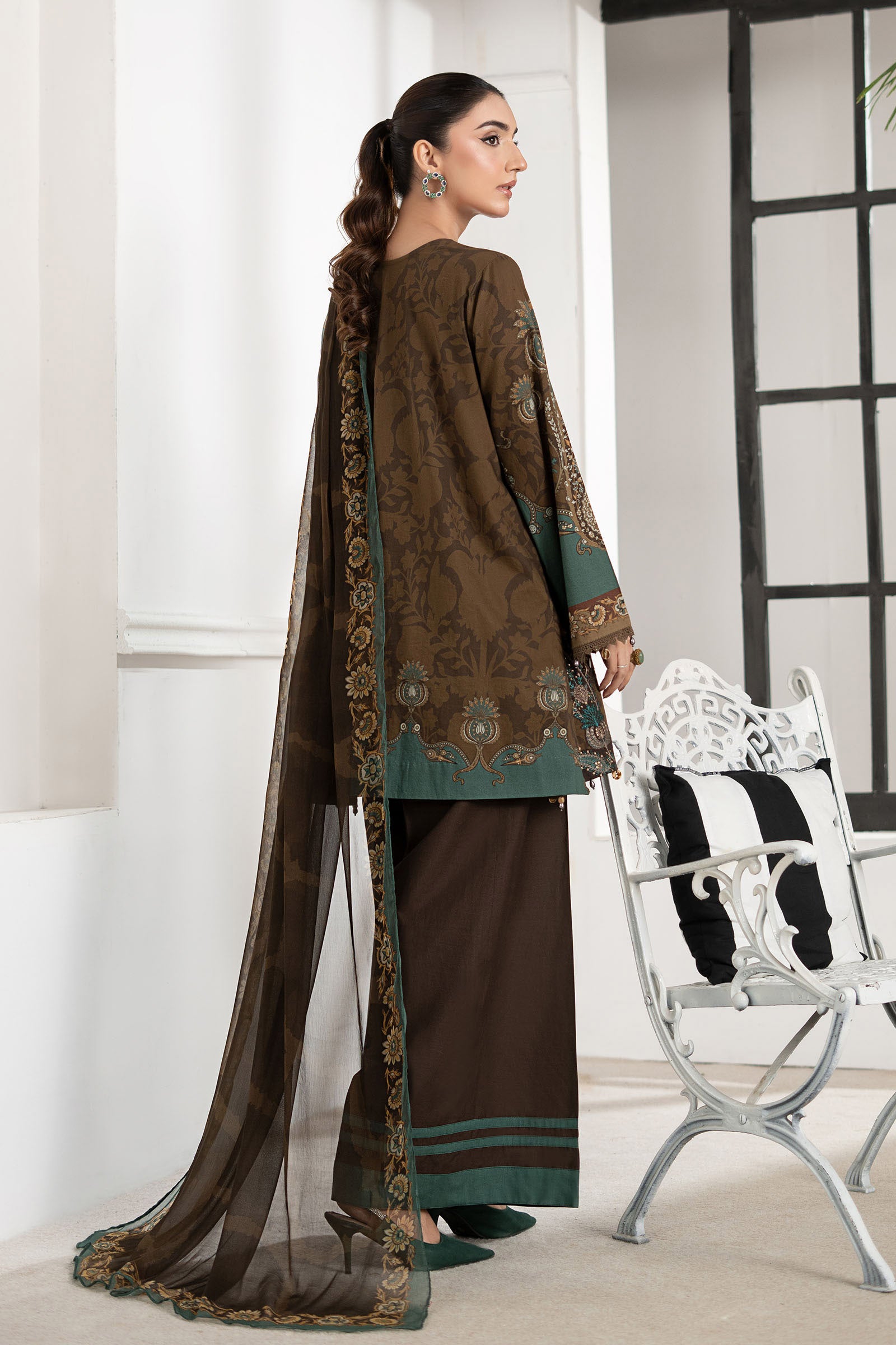 3 Piece Embroidered Cambric Suit