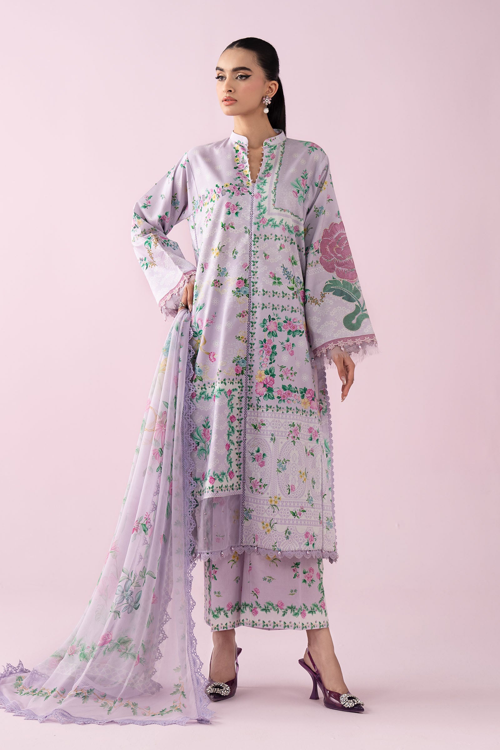 3 Piece Embroidered Lawn Suit
