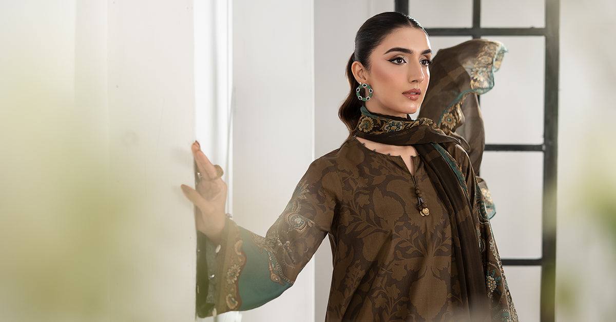 3 Piece Embroidered Cambric Suit