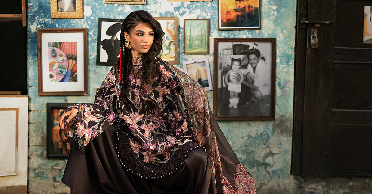 3 Piece Unstitched Embroidered Cambric Suit