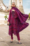 3 Piece Unstitched Embroidered Twill Linen Suit