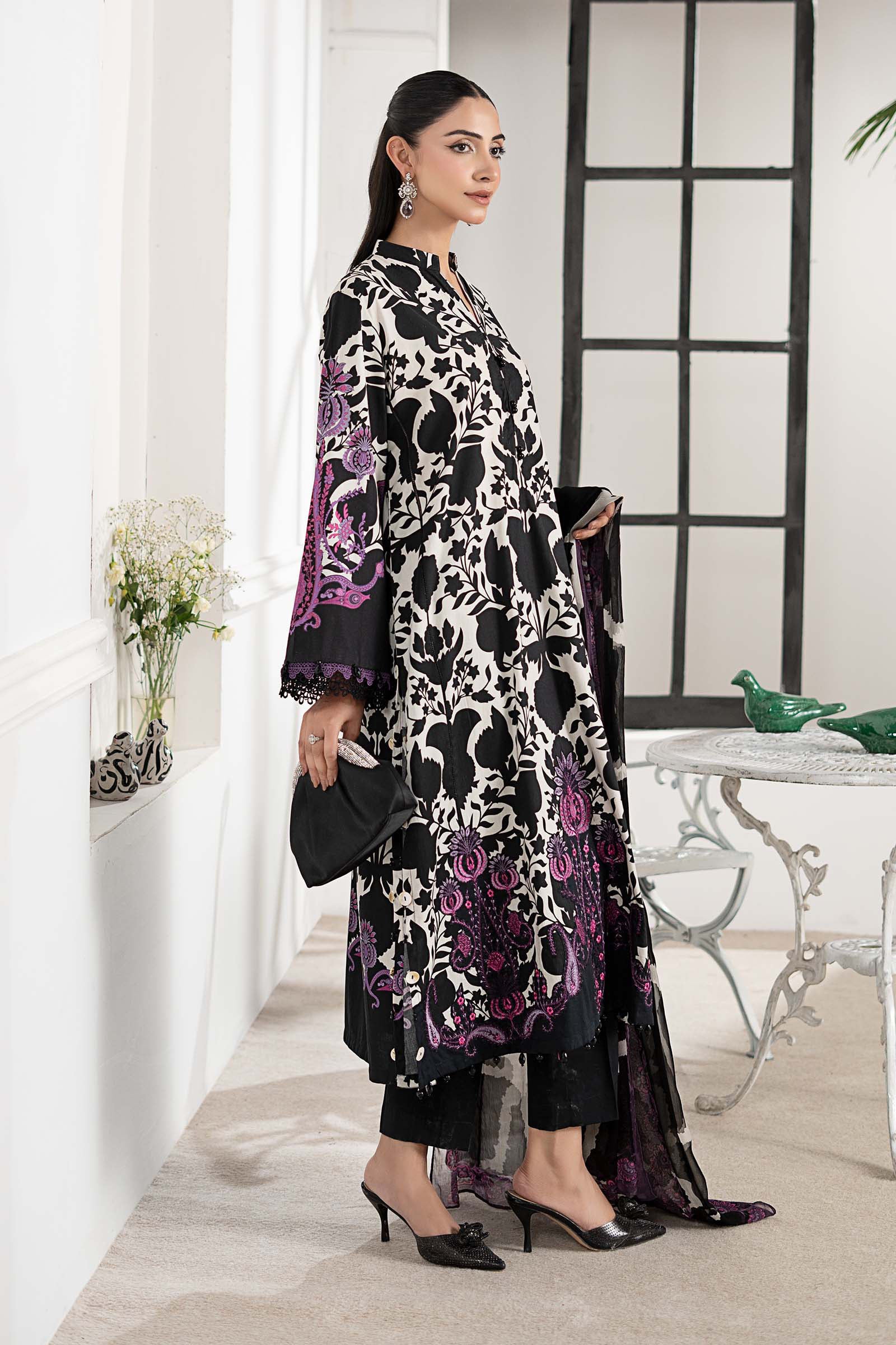 3 Piece Embroidered Cambric Suit