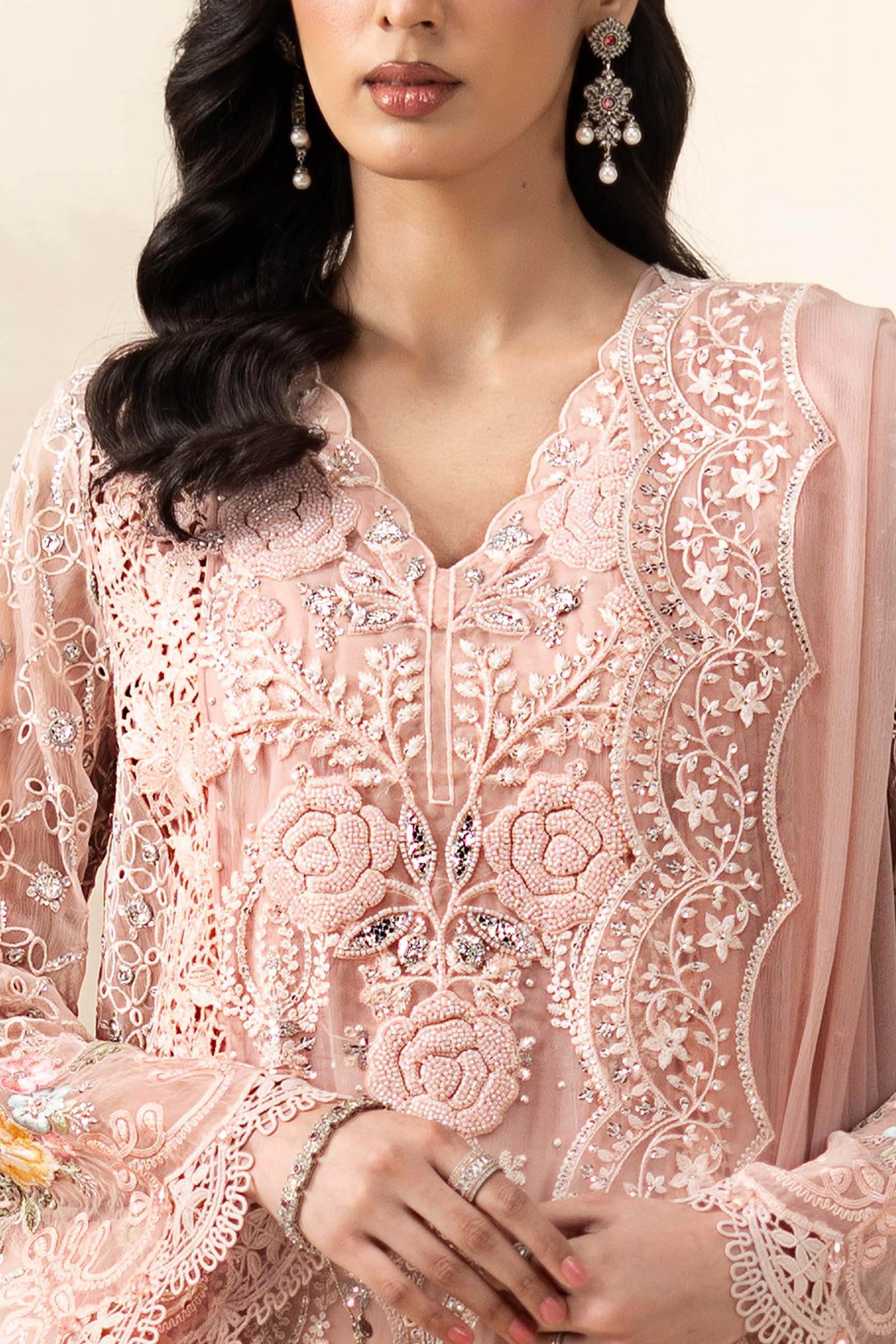3 Piece Embroidered Chiffon Suit